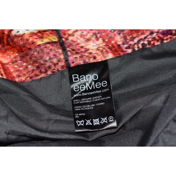 Bano eeMee Black & Gray Leather Moto Style Jacket Size 6 - Picture 7 of 15